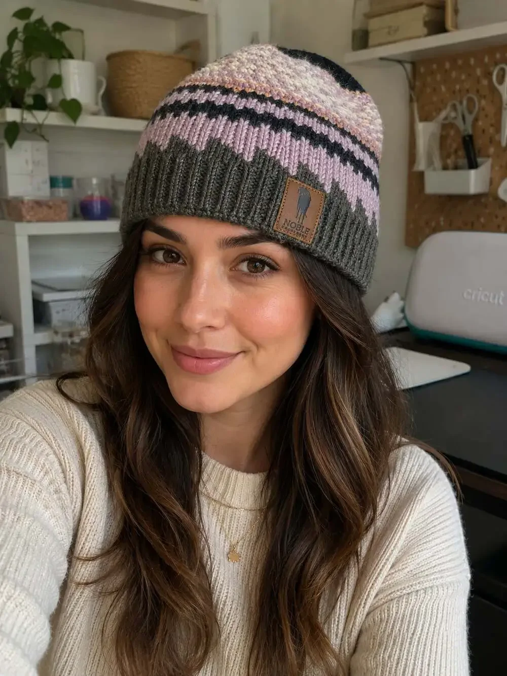 Noble Equestrian Fair Isle Knit Lambswool Beanie Hat